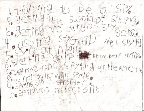 Trainging to be a spy